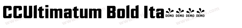 CCUltimatum Bold Ita字体转换